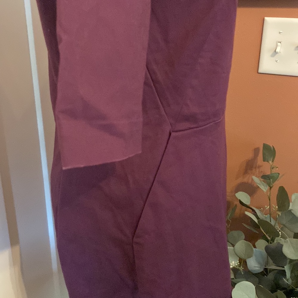 Kate Spade Saturday Slash pocket shift eggplant 1/2 sleeve darted 8 square dress - Picture 6 of 15